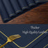 Navy Blue Placemats Set of 4, Faux Leather Waterproof Wipeable Washable Indoor Placemats for Dining Table Home Kitchen Dinner, Dark Blue Rectangle Placemats, WEHVKEI Easy Clean Table Mats Set of 4