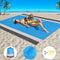 Beach Blanket Sand Proof Beach Mat Sand Free Extra Large Oversized for 4-7 Adults Waterproof Big & Compact Sandless Picnic Mat Quick Drying Nylon Lightweight with 6 Stakes & 4 Corner Pocket (7'×6.6')