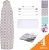 SUNKLOOF Extra Thick Ironing Board Cover and Pad, Resist Scorching and Staining, 15x54 Reflective Silicone Ironing Board Cover, Elastic Edges, 4 Fasteners, Large Protective Scorch Mesh Cloth