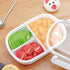 ATEDEANEI Kids Bento Box Lunch Box, Unicorn and Rainbow 3-Compartment Containers for Meal Prepping, BPA-Free