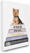 Stupell Industries Book Stack Yorkie Dog Glam Fashion Watercolor Canvas Wall Art, 16 x 20, Design by Artist Amanda Greenwood