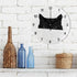 MERRYSUGAR Black Cat White Wall Clock Silent Non Ticking Digital Round Clock Desk Clock for Home Kitchen Office School Home Decor 9 Inch