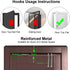 Over The Door Hanging Organizer with 5 Large Pockets,Foldable Wall Mount Fabric Storage with Clear Window and 2 Metal Hooks for Pantry,Closet,Kitchen,Nursery,Bathroom,Dorm-49.6x12.2x5 inches(Grey)