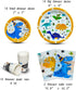 WERNNSAI Dinosaur Party Supplies Set - Dinosaur Themed Party Decoration for Boys Kids Birthday Cutlery Bag Table Cover Plates Cups Napkins Straws Utensils Banner & Balloons Serves 16 Guests 169 PCS