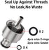 FERRODAY Stainless Steel Carbonation Cap Counter Pressure Bottle Filling 5/16 Barb CO2 Coupling to Carbonate Soda Beer Water Stainless Steel PET Bottle Filling Carbonation Cap & O-ring + Flat Gasket