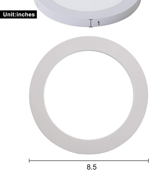FINXIN LED Flush Mount Ceiling Light, 12W/18W Cool White 6000K Milk White Round Lighting Fixture for Closets, Kitchens, Stairwells, Basements, Bedrooms, Washrooms (2 Pack) (18W)