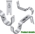 Frienda 4 Pieces Curtain Rod Brackets General Adjustable Curtain Brackets Valance Support Holders Curtain Rod Holder Wall Bracket Hooks with Screws for 1 Inch Diameter Curtain Rod (Painted Silver)
