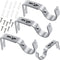 Frienda 4 Pieces Curtain Rod Brackets General Adjustable Curtain Brackets Valance Support Holders Curtain Rod Holder Wall Bracket Hooks with Screws for 1 Inch Diameter Curtain Rod (Painted Silver)