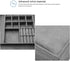 ProCase Jewelry Box Organizer for Women Girls, Two Layer Jewelry Display Storage Holder Case for Necklace Earrings Bracelets Rings Watches -Grey