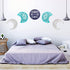 5 Pieces Moon Phase Wall Decor Boho Wood Moon Appearance Wall Art Decorations Hanging Nordic Bohemian Moon Interior for Living Room Bedroom Apartment Home