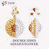 Tayis Gold Boho Curtain Tiebacks ,Outdoor Curtain Holdbacks Metal Curtain Tie for Home Office Decoration, Champagne Gold