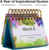 Motivational & Inspirational Perpetual Daily Flip Calendar with Self-Standing Easel (Watercolors)