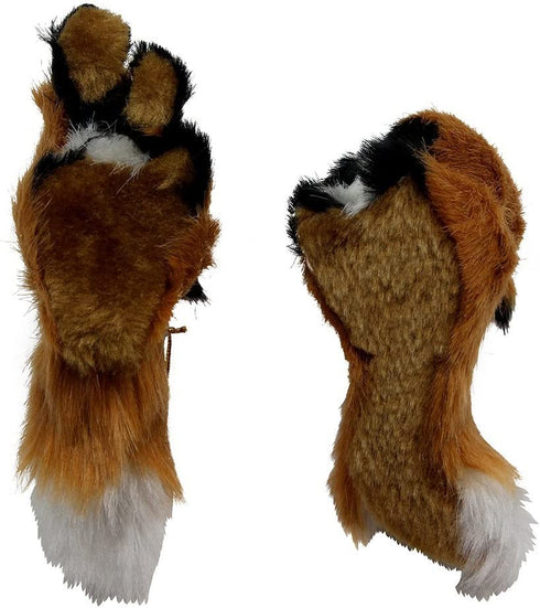 Kurt Adler 4.5-Inch Plush Set of 2 Fox Ornaments, Brown, 2 Piece