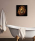 Mooflapha Lion Wall Decor Art for Living Room Bedroom Square Canvas Black and Brown Animal Portrait Bathroom Decoration 16 x 16 Inch 1 Panel