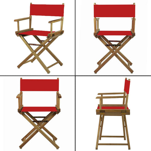 Counting Mars 2 Set Replacement Cover Canvas for Directors Chair, 20cm X 52cm + 52cm X 42cm, Red