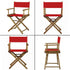 Counting Mars 2 Set Replacement Cover Canvas for Directors Chair, 20cm X 52cm + 52cm X 42cm, Red