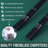 5 Pairs Japanese Fiberglass Chopsticks, GLAMFIELDS Reusable Chop sticks Dishwasher Safe, Non-slip, 9 1/2 inches - Gift Set Black