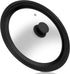 Universal Lid for Pots, Pans and Skillets - Tempered Glass Lid with Heat Resistant Silicone Rim Fits 11" - 12.5" Diameter Cookware, Replacement Lid for Frying Pan and Cast Iron Skillet (11"12"12.5")