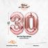 PartyForever 30th Birthday Decorations for Women Rose Gold Supplies Big Set Including Birthday Banner with 30 and Fabulous Bday Sash for Her Party Decor