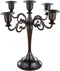 VINCIGANT Black Candle Holders Fireplace Candelabra for Taper Candle,Dinning Room Table Centerpieces Decoration,Christmas