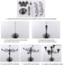 VINCIGANT Black Candle Holders Fireplace Candelabra for Taper Candle,Dinning Room Table Centerpieces Decoration,Christmas