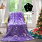 Glow in The Dark Blanket,Galaxy Stars Pattern Throw Blanket Green Fleece Blankets for Boys Girls Baby Teens Grandkids Birthday Gift,Cozy Fuzzy Plush Kids Blanket (60"x40", Purple)