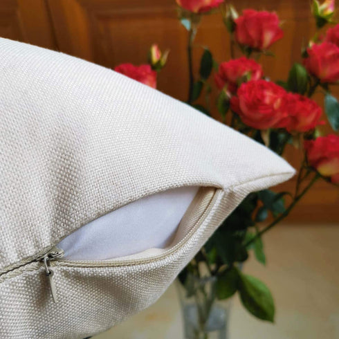 FIBEROMANCE Valentines Pillow Covers 18 x 18 Inch Load of Flower Car Bicyle Be Mine Decorative Cushion Cases Pillow Case for Sofa Couch Bedroom Car Spring Home Decor Cotton Square Pillowcase Set of 4