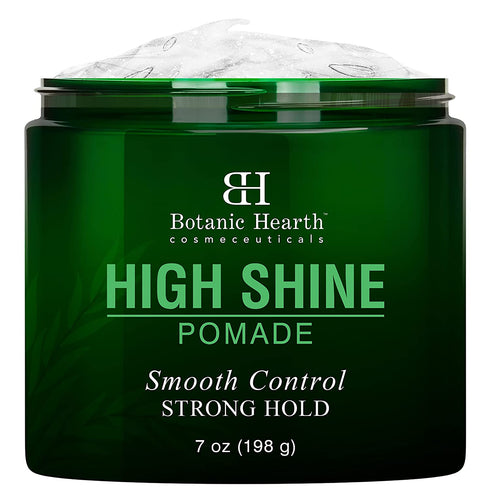Botanic Hearth Hair Pomade - High Shine & Strong Hold - Made with a Blend of Hair Conditioning Agents & Natural Oils - Hair Styling & Texturizing Paste - Pomade for Men and Women - Made in USA - 7 oz
