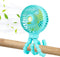 Snawowo Mini Baby Stroller Fan, Handheld Personal Portable Clip On Fan with Flexible Tripod for Stroller Peloton Bike Desk Treadmill Crib Car Seat Outdoor Camping, USB or Battery Powered (LightBlue)