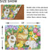 Spring Easter Placemats Set of 4 for Dining Table Egg Bunny Rabbit Tulips Washable Woven Vinyl Placemat Non-Slip Heat Resistant Kitchen Table Mats Easy to Clean