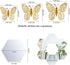 30pcs Removable Large Size Acrylic Hexagon Mirror Wall Stickers,Self-Adhesive Tiles, 3D Hexagonal, Non-Glass, add 3D gold Butterfly Stickers Decals 12pc for Home Bedroom Living Room reunion Decor(6.88 x 6.02 x 3.54 inchs?