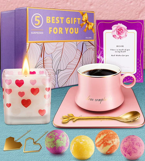 Birthday Gifts for Women, Premium Relaxing Spa Gift Box Basket Ideas, Surprise Care Package Personalized Valentines Day Gifts for Her, Friend Sister Mom Gifts for Women Christmas Unique
