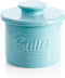 Sweese 322.102 Porcelain Butter Crock Keeper - French Butter Dish with Lid - Butter Relief, Turquoise