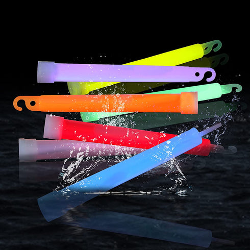 AIVANT 15 Ultra Bright 6 Inch Large Glow Sticks - Long Last Lighting Over 12 Hours - Glowstick for Parties and Kids Playing, Emergency Light Sticks for Hurricane Supplies, Earthquake, Survival Kit and More