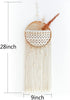 OCIOLI Macrame Wall Hanging Macrame Wall Decor Boho Decor Wall Macrame with Wood Beads Decor for Bedroom Iiving Room Wedding Office Dorm Spring Decor (Beige)