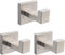 NearMoon Bath Towel Hooks -SUS304 Stainless Steel Square Clothes Robe Hooks Hanger, Heavy Duty Coat Hooks for Bathroom Livingroom Hotel Kitchen Garage, Wall Mounted - 3 Pack (Brushed Nickel)