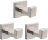 NearMoon Bath Towel Hooks -SUS304 Stainless Steel Square Clothes Robe Hooks Hanger, Heavy Duty Coat Hooks for Bathroom Livingroom Hotel Kitchen Garage, Wall Mounted - 3 Pack (Brushed Nickel)
