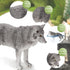 8 Pieces Wolf Toy Figurines Wolf Animal Figurines Forest Animal Figures for Kid Realistic Woodland Party Supplies Cake Toppers for Boys and Girls, 8 Styles