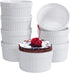 Ramekins 6 oz, Set of 8, Souffle Dishes, Oven Safe Porcelain Ramekins Bowls For Creme Brulee, Custard, Lava Cakes, Pudding, Flan, Mini Desserts, Jam and Ice Cream, Ramekins For Baking