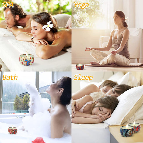Scented Candles Gifts Set for Women 8 Pack Natural Soy Wax Candle Set with Fragrance Essential Oil for Stress Relief and Aromatherapy