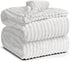 Clara Clark Cut Plush Fleece Throw Blanket - Throw Size - Lightweight Super Soft Fuzzy Luxury Bed Blanket for Bed - Machine Washable - (50x60) (White)