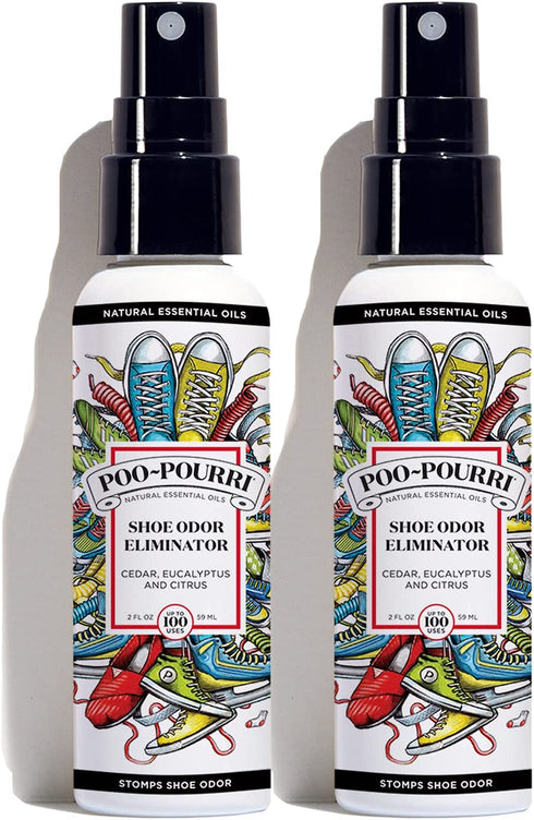Poo-Pourri Shoe Odor Eliminator Spray, 2 Fl Oz (Pack of 2), 2 Count