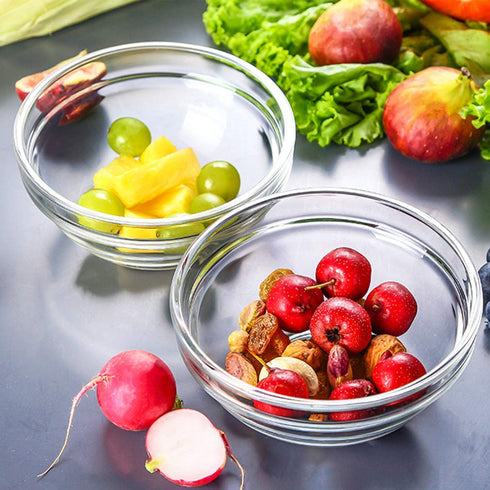 16 Pack 4 Inch Glass Ramekins Bowls, Farielyn-X Mini Glass Prep Dessert Bowls Small for Kitchen Prep, Dessert, Dips, and Candy Dishes or Nut Bowls