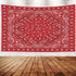 Pamime Home Decor Tapestry for Christmas Red Bandana Print Wall Tapestry Hanging Tapestries for Dorm Room Bedroom Living Room 80X60 Inches Tapestry,Red White 1