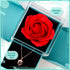 Becoyou Birthday Gifts for Mom, Forever Rose with I Love You Necklace in 100 Languages, Jewelry Gift Boxes with Gift Card