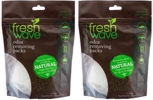Fresh Wave Odor Eliminating & Deodorizing Packs, 2 Bags of 6 Each