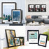 Decort 11x14 Picture Frame Set of 4 - Made to Display Pictures 8x10 with Mat or 11x14 Without Mat - Wide Molding - Pre-Installed Wall Mounting Hardware, Black