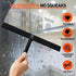 Arcedo Shower Squeegee for Shower Glass Door, 11 Inch Silicone Household Squeegee for Window, Tile, and Car Glass, All Purpose Bathroom Cleaning Tool, Includes Hook, Black