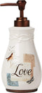 SKL Home New Hope Soap Dispenser, 7.11" x 3.15" x 3.15", Cream