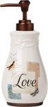 SKL Home New Hope Soap Dispenser, 7.11" x 3.15" x 3.15", Cream